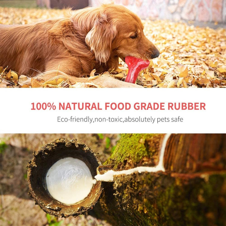 Rubber Bone Shape Dog Tooth Cleaning and Leakage Toy Pet Products