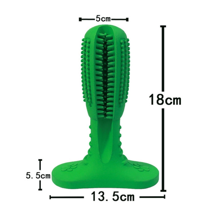 Pet Toothbrush Vocal Cleaning Teeth Molar Rod Dog Toy Supplies, Size: 18x13.5x5.5cm(Green)