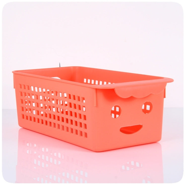Cute Smiley Plastic Rectangular Storage Baskets