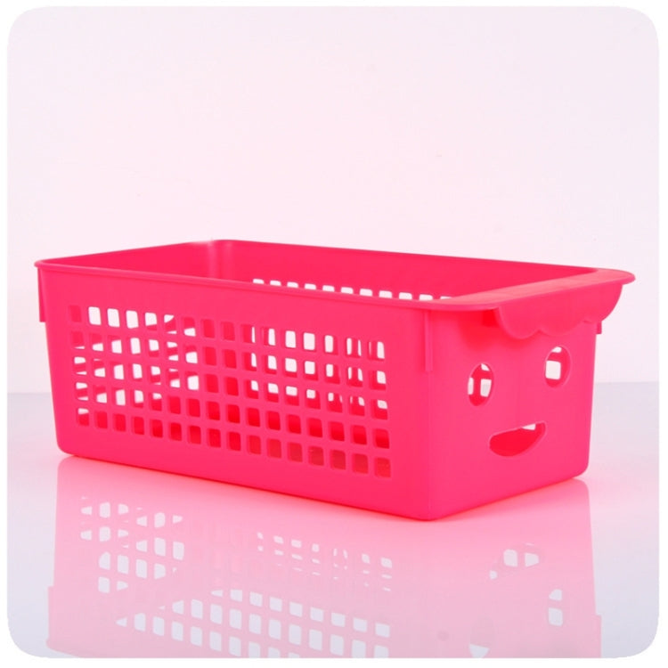 Cute Smiley Plastic Rectangular Storage Baskets