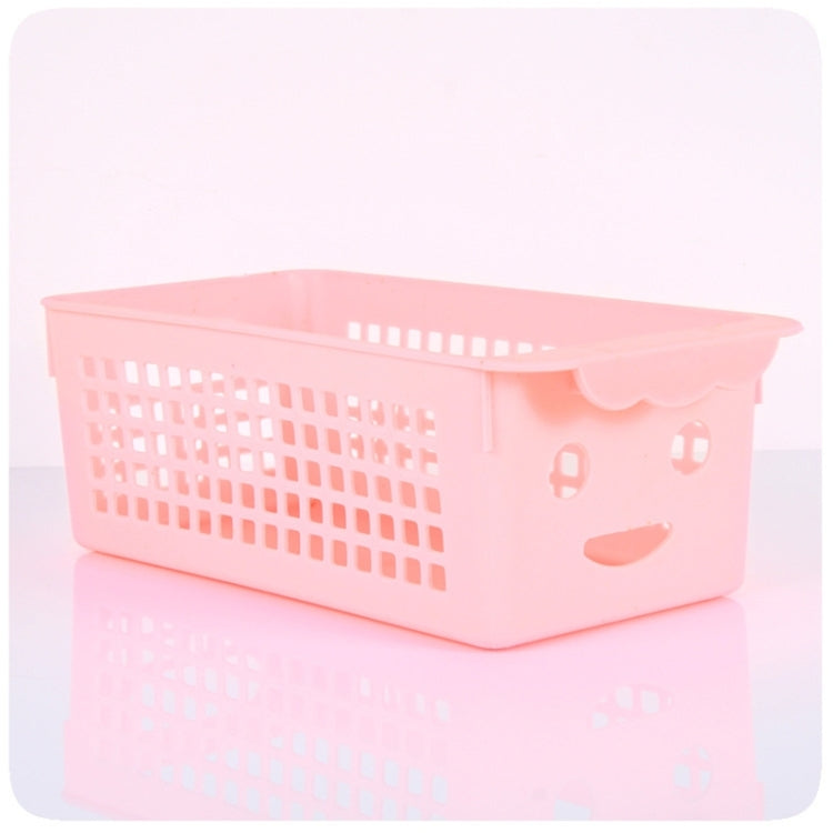 Cute Smiley Plastic Rectangular Storage Baskets