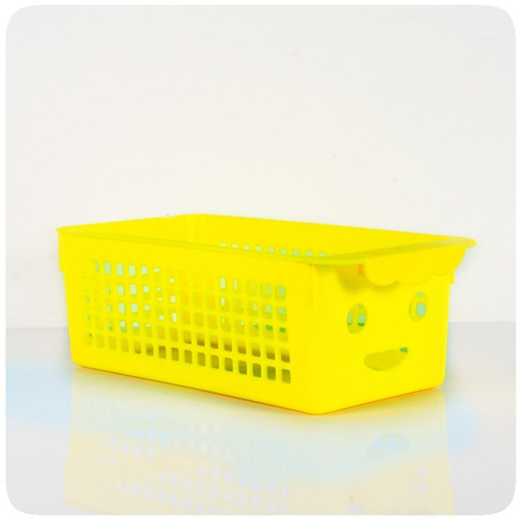 Cute Smiley Plastic Rectangular Storage Baskets