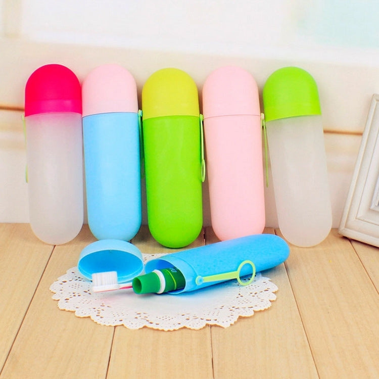 6 Pack Candy-Colored Toothbrush Storage Box Random Color Delivery (Size : 19.5*6cm)