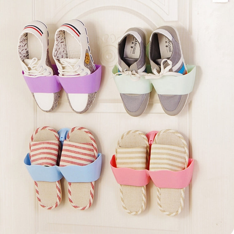 2 PCS Strong Organizers Suction Cup Shoe Rack Wall Hanging Shoes Rack, Random Color Delivery