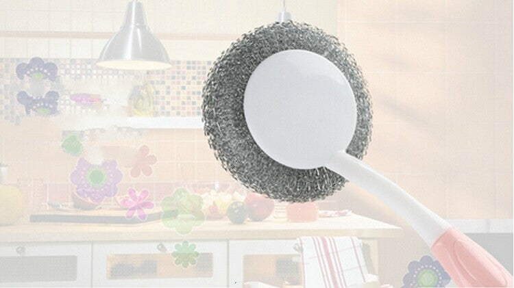 Steel Balls Plastic Brush (Colour: Pink)