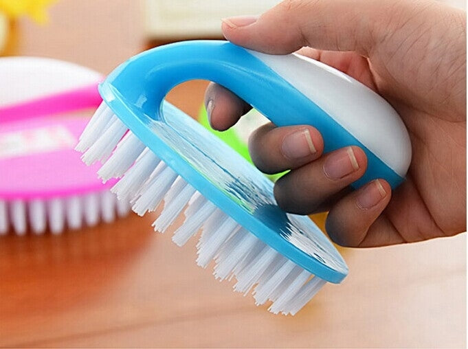 3 Pack Laundry Brushes With Handles Random Color Delivery