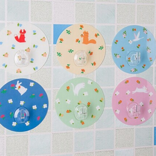 6 Pack Round Magic Stick Hook Random Color Delivery (Size : 8cm)