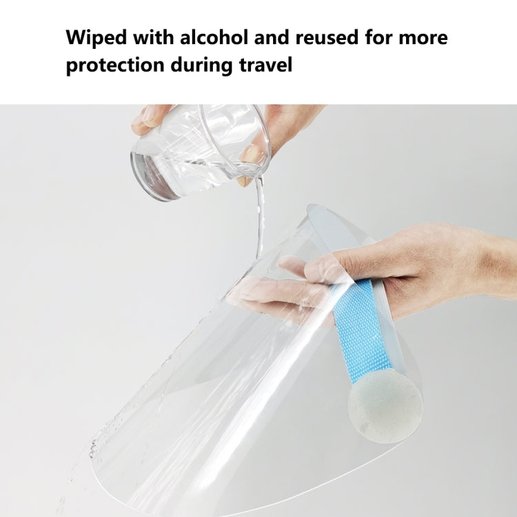 Clear Protective Face Shield Anti-Saliva Splash Anti-Spitting Anti-Fog Anti-Oil Mask with Elastic Band