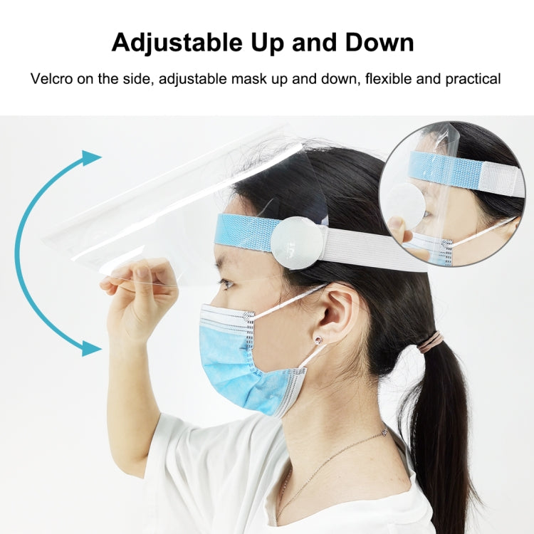 Clear Protective Face Shield Anti-Saliva Splash Anti-Spitting Anti-Fog Anti-Oil Mask with Elastic Band