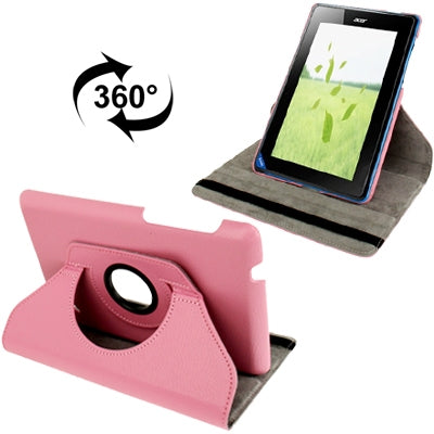 360 Degree Rotation Lichi Texture Leather Case with Holder for Acer Iconia B1-A71