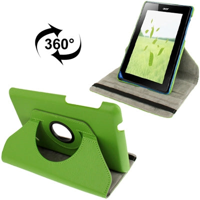 360 Degree Rotation Lichi Texture Leather Case with Holder for Acer Iconia B1-A71