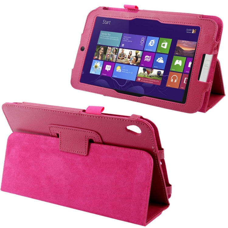 Litchi Texture Horizontal Flip Leather Case with Holder for Acer Iconia W3