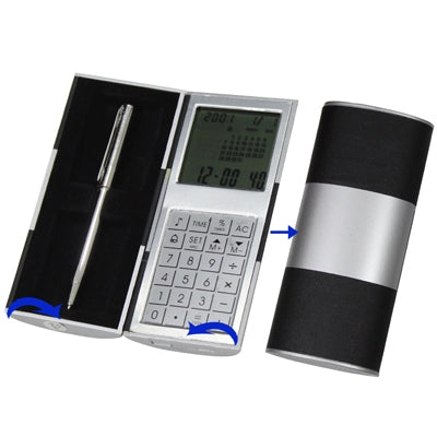 4 in 1 Magic Touch Panel Calculator & Calendar with Ball Pen (Calculator, Calendar, Clock, Ball Pen)