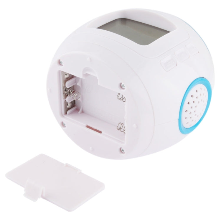 Music and Starry Sky Calendar Clock with Date / Week / Temperature / Music / Dynamic Projection of Colored Starry Sky / Ararm / Countdown Function (UI-1038)(White)