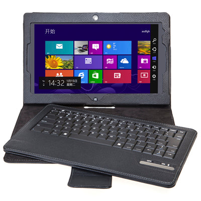 Detachable Bluetooth Keyboard Leather Tablet Case With Holder for ThinkPad Tablet 2 , Operating Distance: 10m(Black)