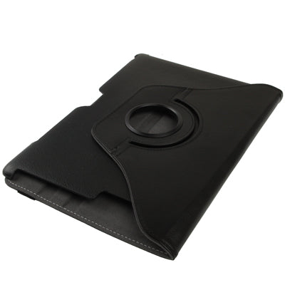 360 Degree Rotatable Leather Case with Holder for ASUS Eee Pad TF201(Black)