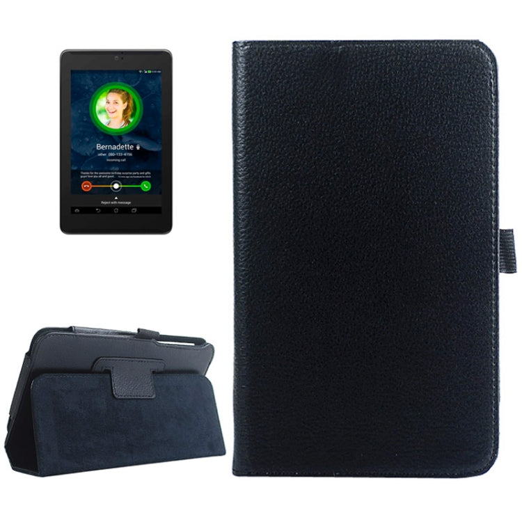 Litchi Texture Leather Case with Holder for ASUS Fonepad 7 / FE170CG