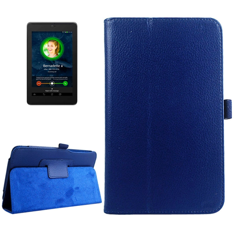 Litchi Texture Leather Case with Holder for ASUS Fonepad 7 / FE170CG