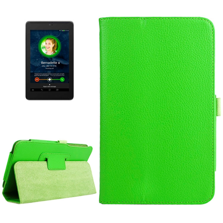 Litchi Texture Leather Case with Holder for ASUS Fonepad 7 / FE170CG