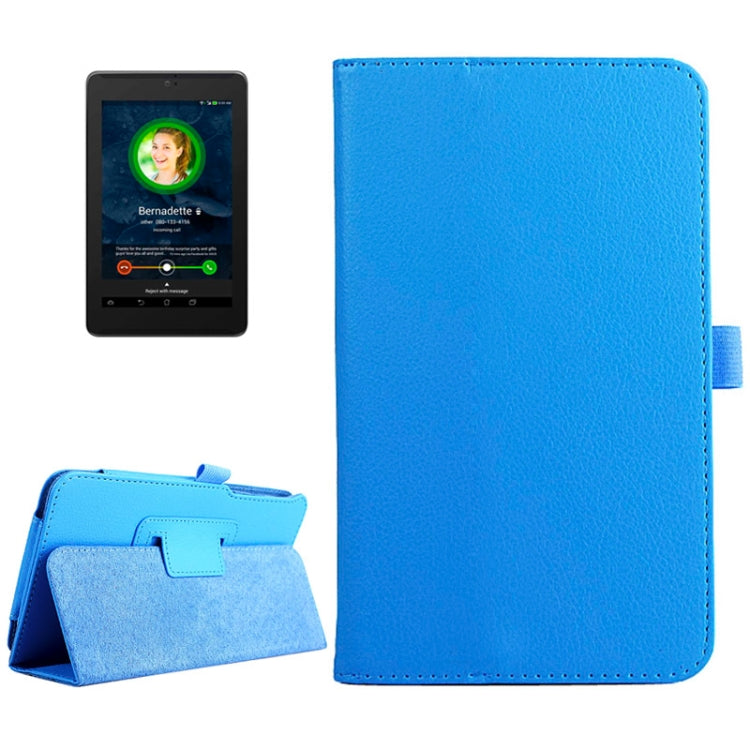 Litchi Texture Leather Case with Holder for ASUS Fonepad 7 / FE170CG