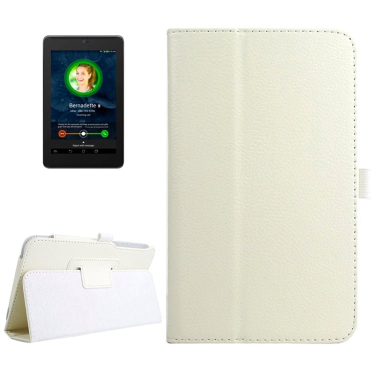 Litchi Texture Leather Case with Holder for ASUS Fonepad 7 / FE170CG