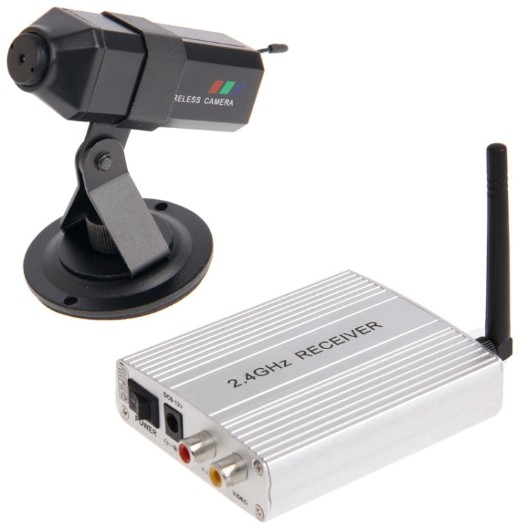 2.4GHz Wireless Camera and Receiver, Wireless Surveillance System, Support 4 Cameras