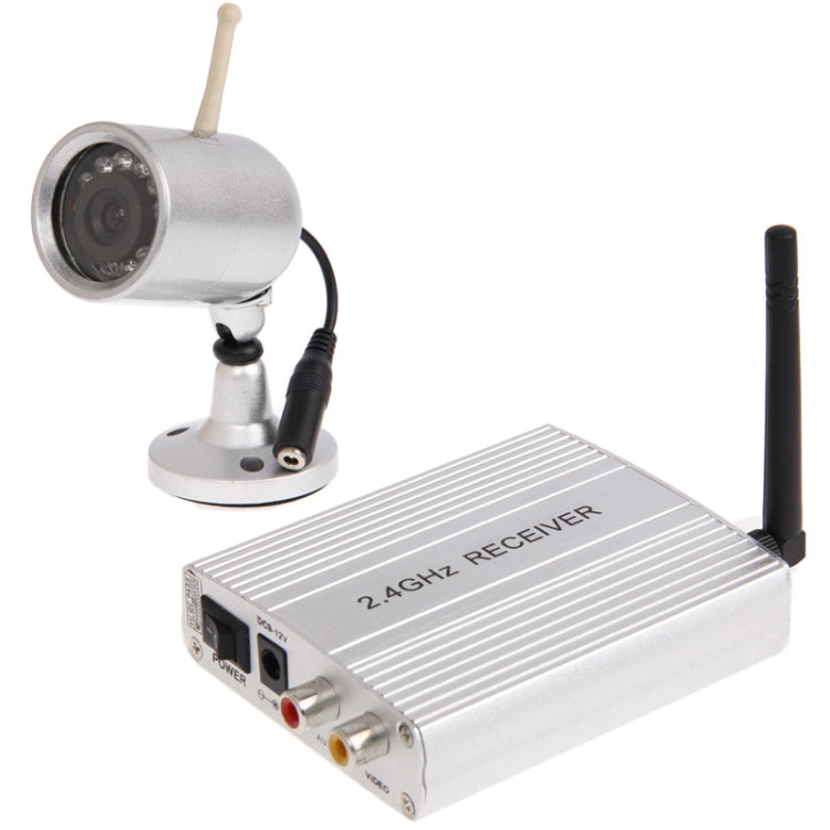 2.4GHz Wireless Receiver and Waterproof Camera 11 LED, Built in Microphone for Audio Monitoring, Support Night Vision (Effective Range:7m), Max Support 4 Cameras