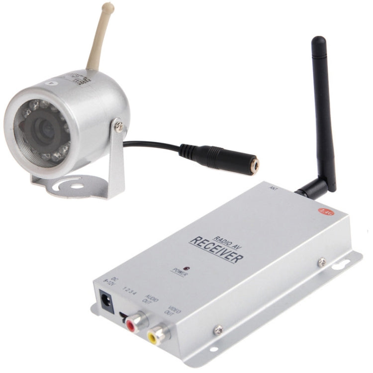 2.4GHz Wireless Receiver and Waterproof Camera 11 LED, Built in Microphone for Audio Monitoring, Support Night Vision (Effective Range:7m),Max Support 4 Cameras