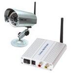 2.4G Wireless waterproof camera and receiver, built in microphone for audio monitoring,Support Night vision (effective range:15m), CCD 420 TV Line,Max support 4 camera