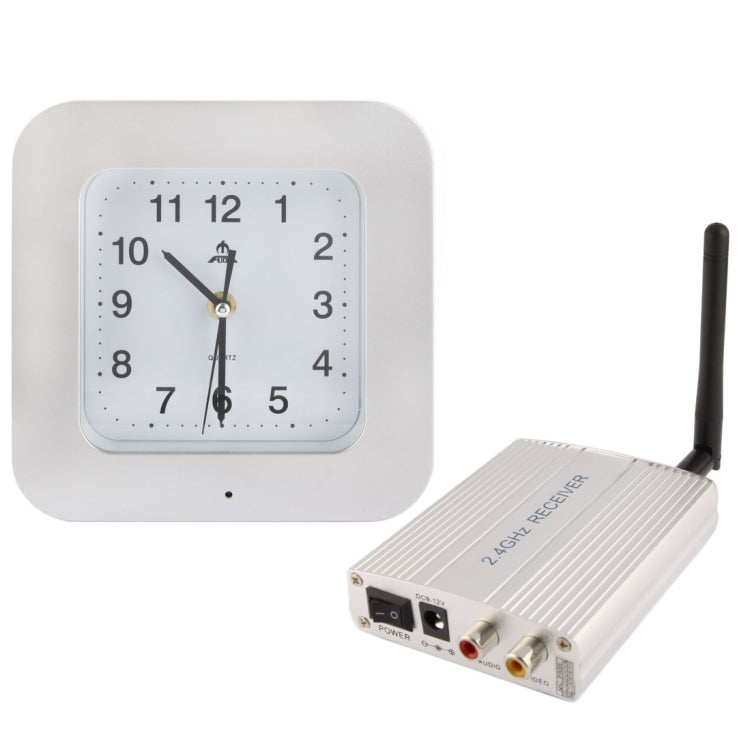Wall Hanging Clock Hidden Camera & 2.4 Wireless receiver, Built in microphone for audio monitoring, Max support 4 camera (Clock Random Color Delivery)