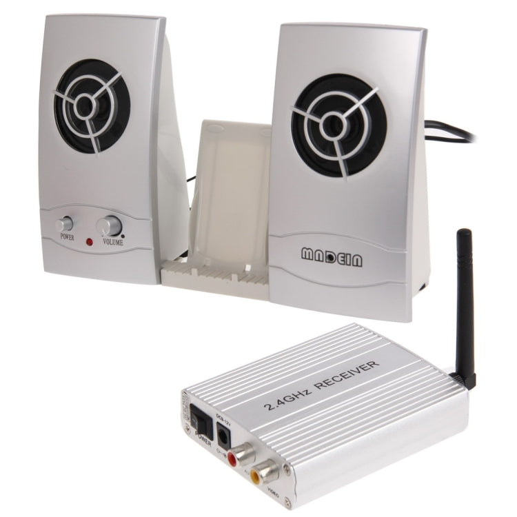 2.4G Wireless Hidden Speaker Style Camera and Receiver, Built in microphone for audio monitoring,Max support 4 camera