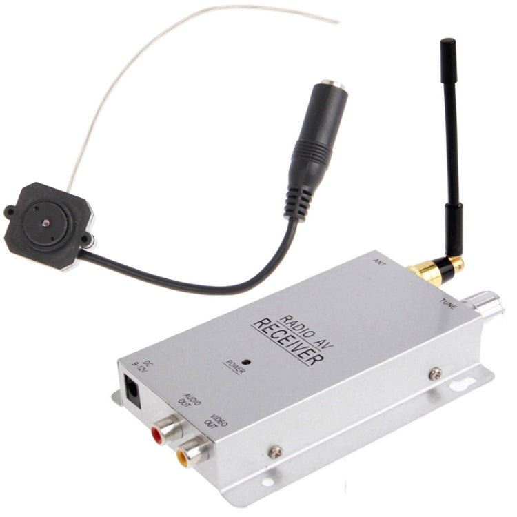 1.2G Wireless Infrared Small Camera and Receiver, Wireless Surveillance System, Unobstructed Effective Range: 50m - 100m