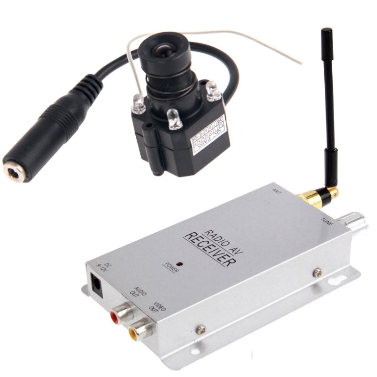 1.2G Wireless Receiver and Infrared Camera 4 LED, Adjustable Lens, Unobstructed Effective Range: 50m -100m