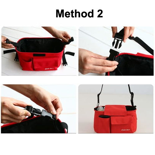 Multifunctional Nappy Bag / Mother Shoulder Bags Baby Carriage Bag(Red)