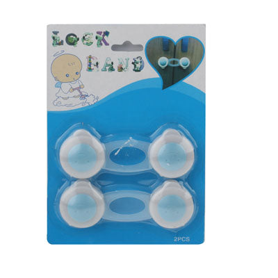 2x Cabinet Door Drawers Bendy Baby Safety Lock Latch(Blue)