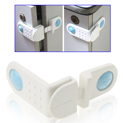 2x Door Fridge Drawers Cabinet Safety Lock(White)