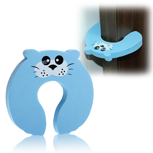 Cartoon Child Safety Gate Card / EVA Door Stopper(Baby Blue)