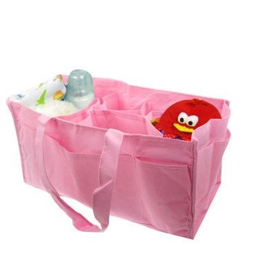 Double-Deck Non-Woven Fabric Mommy Diaper Hand Bag with 7 Compartments