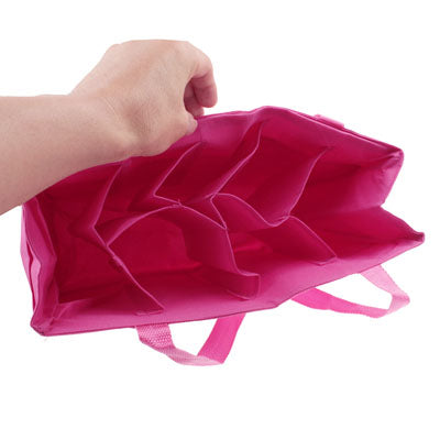 Double-Deck Thickened Non-Woven Fabric Mommy Diaper Hand Bag with 7 Compartments