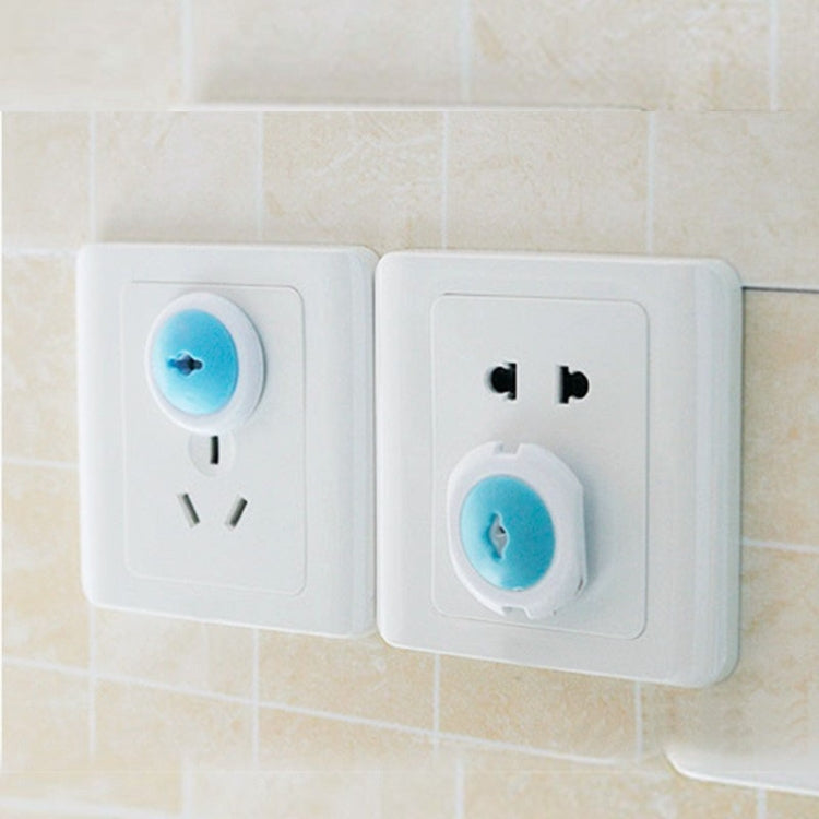6 x Electrical Security Socket Lock Keep Baby Children Kids Safe for 2 Plug Sockets(Baby Blue)