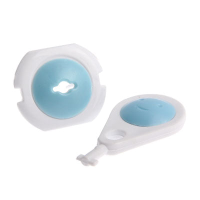 6 x Electrical Security Socket Lock Keep Baby Children Kids Safe for 3 Plug Sockets(Baby Blue)