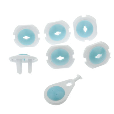 6 x Electrical Security Socket Lock Keep Baby Children Kids Safe for 3 Plug Sockets(Baby Blue)