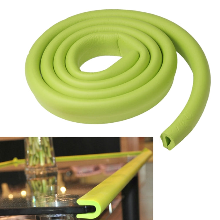 U Closed Design Baby Table Edge Guard Soft Edge Cushion, Length: 2m(Green)