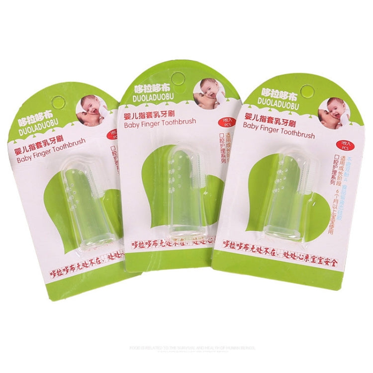 3 PCS RK-3604 Baby Silicone Toothbrush / Baby Finger Toothbrush / Finger Massage(Transparent)