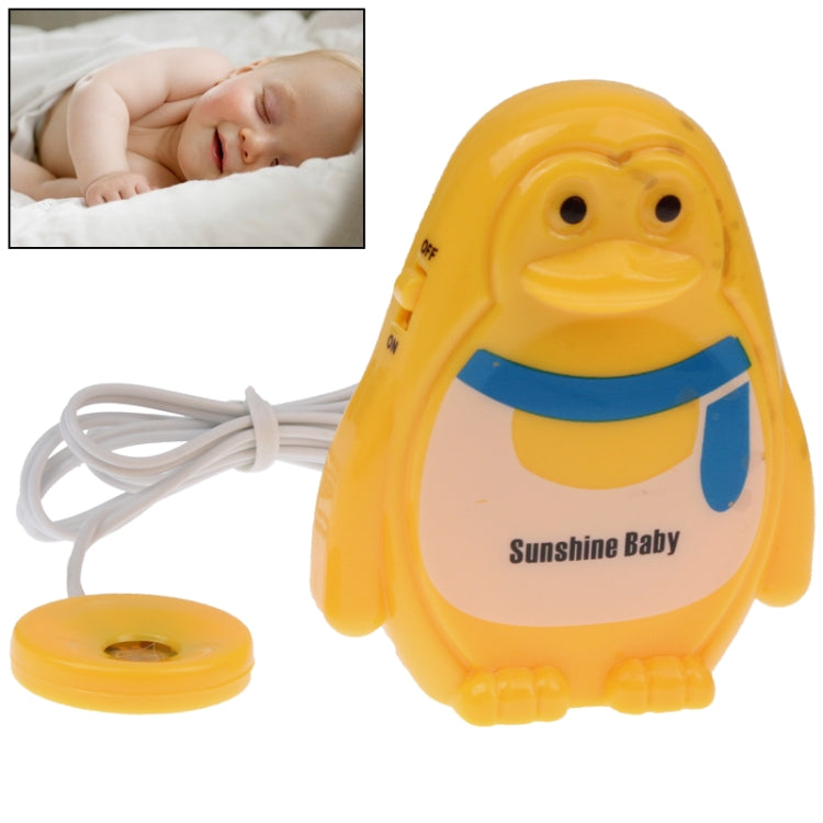 Lovely Penguin Style Wet Baby Alert Monitor Music Reminder Toy Monitoring Device(Yellow)