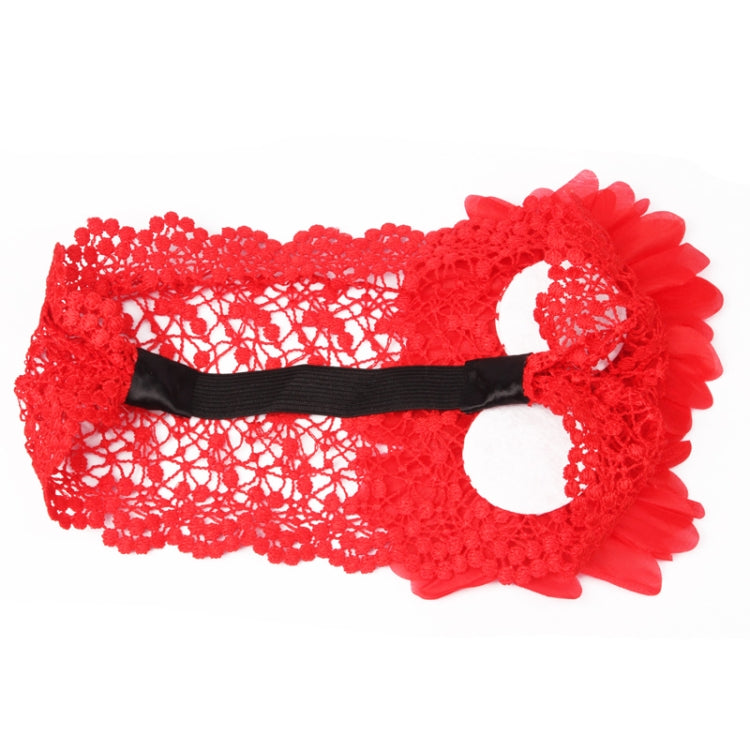Fashion Girls Infant Tulle Lace Headwear / Flower Hair Band / Lovely Princess Hairband(Red)