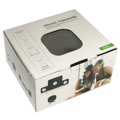 Mini Bluetooth Music Receiver for iPhone 4 & 4S / 3GS / 3G / iPad 3 / iPad 2 / Other Bluetooth Phones & PC, Size: 46 x 46 x 20mm(Black)