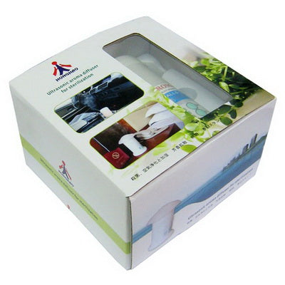 5 Colors Car Ultrasonic Aroma Diffuser Air Humidifier(White)