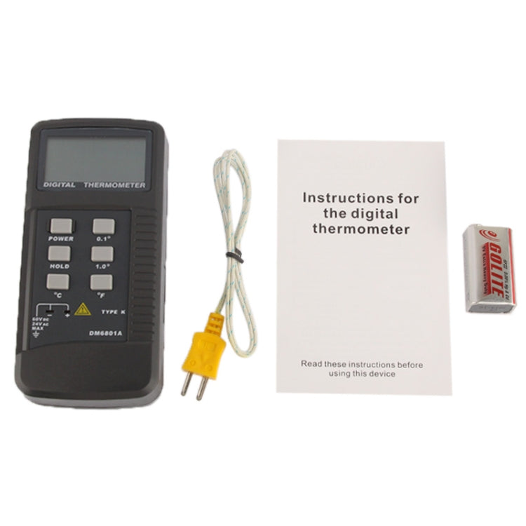 Digital Thermometer with K-Type Sensor (DM6801A)