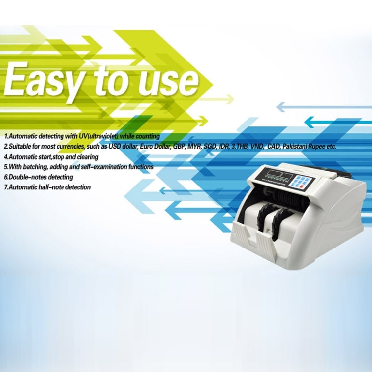 YBC-598 Portable Multi Paper Currency Counting Detecting Machine Financial Equipment Money Counter, with UV + MG + IR+SIZE